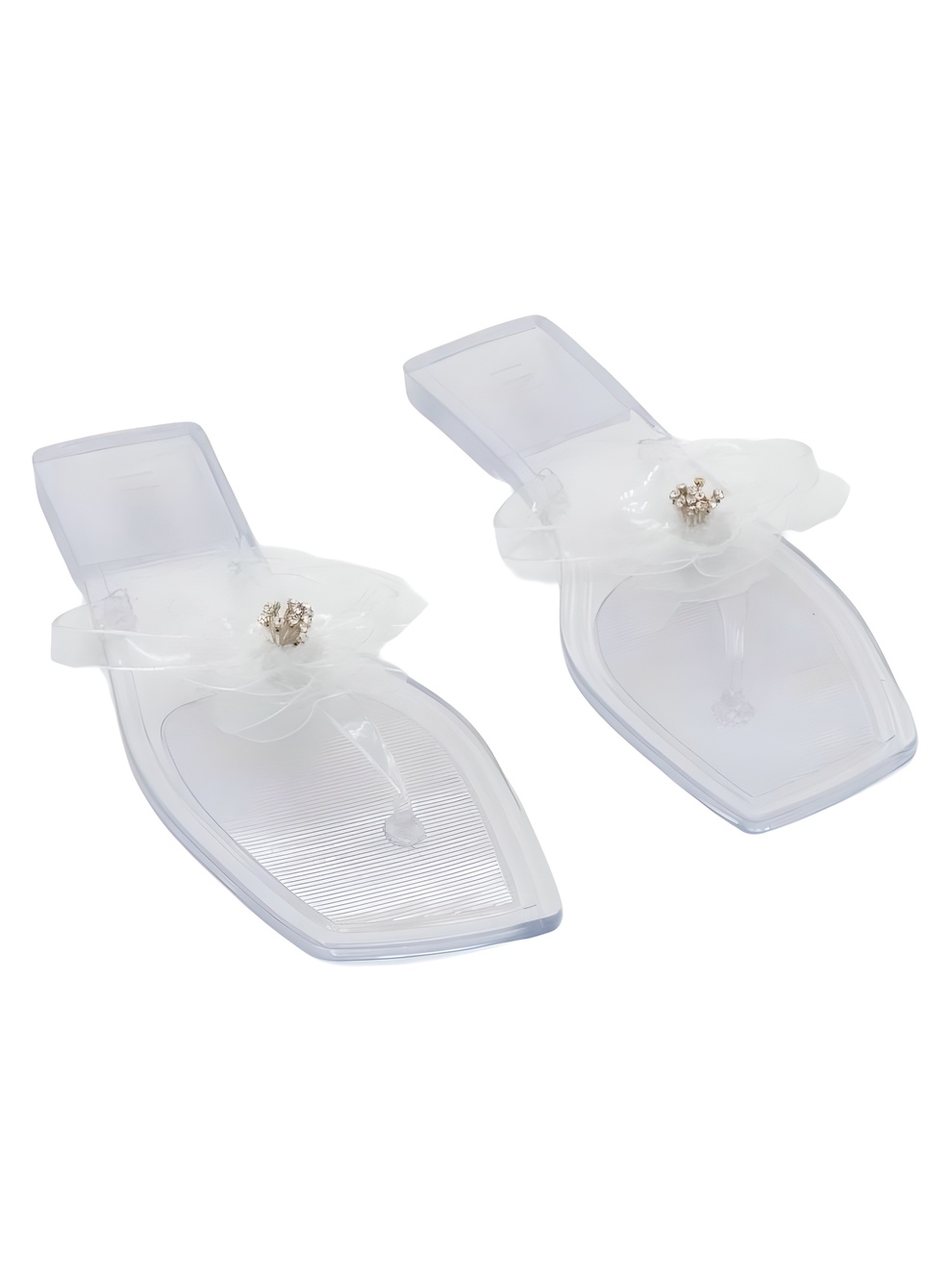 I.N.C. International Concepts Yeira Flower Jelly Flat Sandals Clear Size 8M